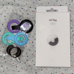Apple AirTags 4PK with 4 Key Ring Cases